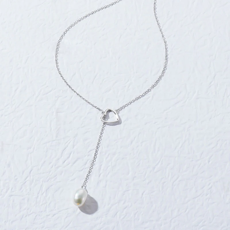 Collier perle et cœur – Image 3