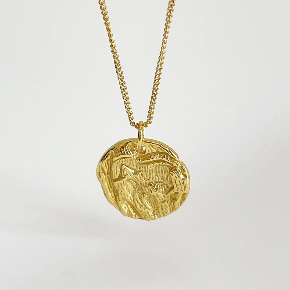 Pendentif en argent rond irrégulier – Image 5